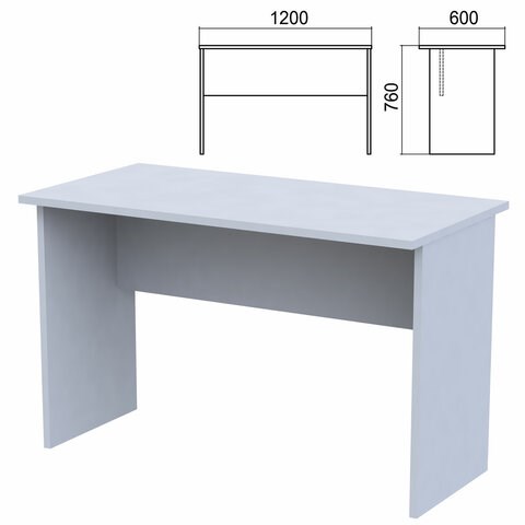 Стол письменный "Арго", 1200х600х760 мм, серый 641245 - фото 308753