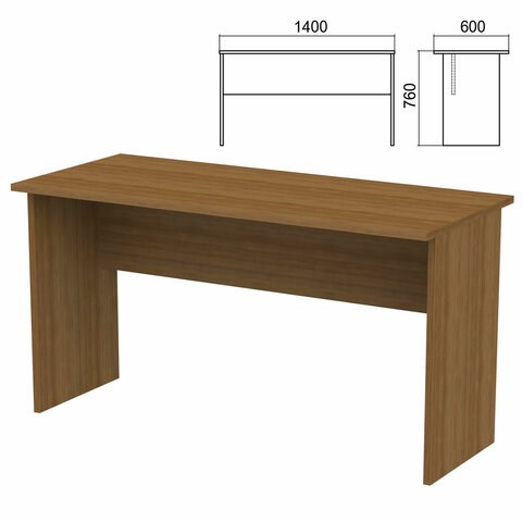 Стол письменный "Арго", 1400х600х760 мм, орех 641249 - фото 308755