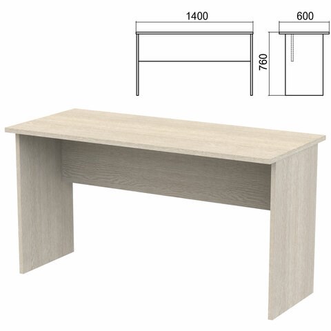 Стол письменный "Арго", 1400х600х760 мм, ясень шимо 641251 - фото 308757
