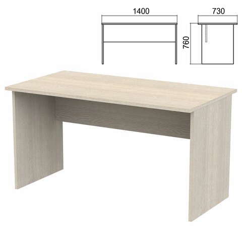 Стол письменный "Арго", 1400х730х760 мм, ясень шимо 641261 - фото 308763
