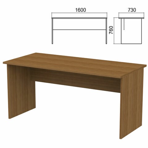 Стол письменный "Арго", 1600х730х760 мм, орех 641264 - фото 308764