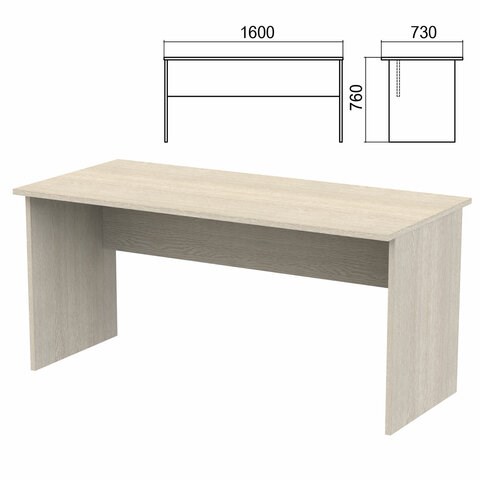 Стол письменный "Арго", 1600х730х760 мм, ясень шимо 641266 - фото 308766