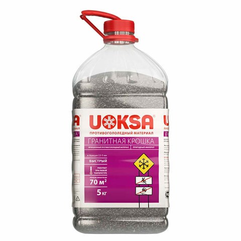 Реагент противогололёдный 5 кг, UOKSA "Гранитная крошка", фракция 2-5 мм, ПЭТ 700197 - фото 309361