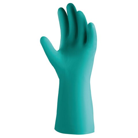 Перчатки нитриловые КЩС JETA SAFETY, хлопчатобумажное напыление, размер 10 (XL), зеленые, JN711, JN711-10-XL 700613 - фото 309427