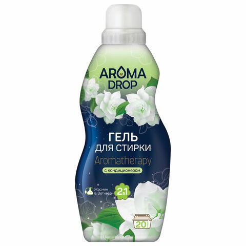 Гель для стирки 2 в 1, 1000 г, AROMA DROP "Жасмин и ветивер", 25291 701231 - фото 309546