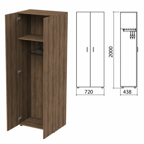 Шкаф для одежды "Приоритет", 720х438х2000 мм, лагос (КОМПЛЕКТ) 980372 - фото 309711