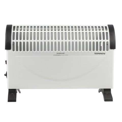 Обогреватель-конвектор SONNEN Y-02S, 1500 Вт, 3 режима работы, белый/черный, 453494 453494 - фото 321922