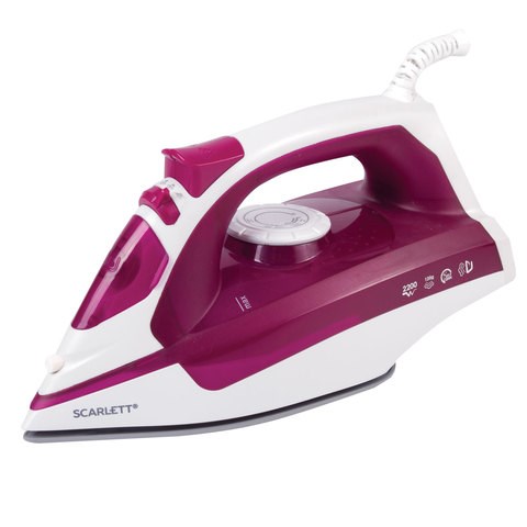 Утюг SCARLETT SC-SI30K25, 2200 Вт, керамическое покрытие, антинакипь, самоочистка, розовый 453806 - фото 321951