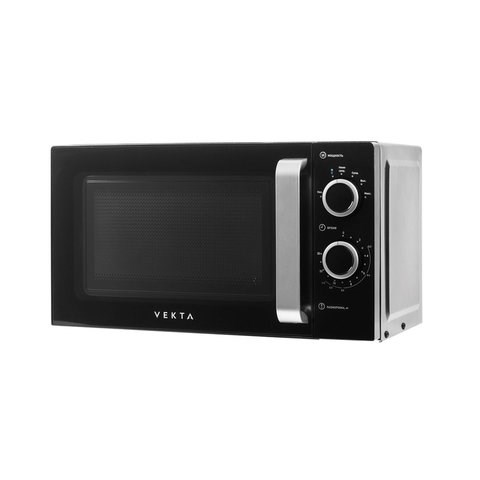 Микроволновая печь VEKTA MS720ATB, объем 20 л, мощность 700 Вт, механическое управление, таймер, черная 454416 - фото 321976