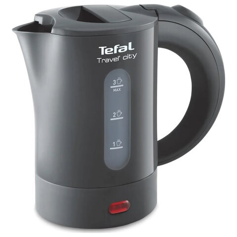 Чайник TEFAL KO120B30, 0,5 л, 650 Вт, закрытый нагревательный элемент, пластик, серый, 7211001545 456510 - фото 322309