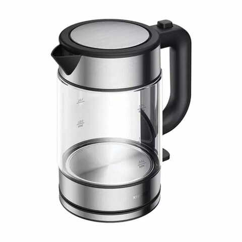 Чайник XIAOMI Electric Glass Kettle, 1,7 л, 2200 Вт, закрытый нагревательный элемент, стекло, черный, BHR7490RU 456667 - фото 322381