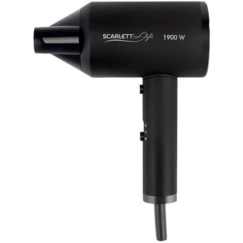 Фен SCARLETT SC-HD70I37, 1900 Вт, 2 скорости, 3 температурных режима, ионизация, черный 457204 - фото 322531