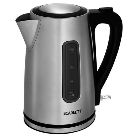Чайник SCARLETT SC-EK21S13, 1,7 л, 2200 Вт, закрытый нагревательный элемент, стальной 457208 - фото 322535