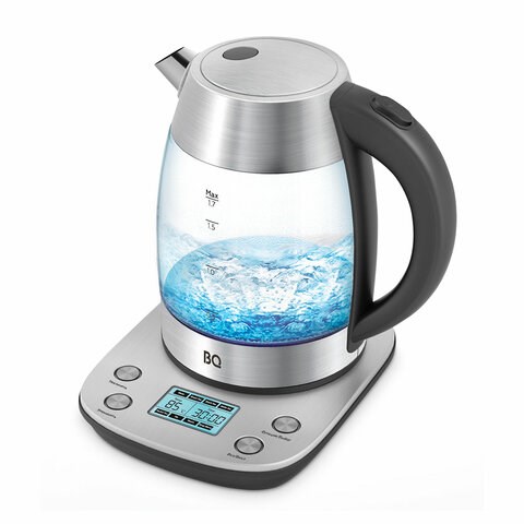 Чайник BQ (БИ-КЬЮ) KT1703G, 1,7 л, 2200 Вт, закрытый нагревательный элемент, ТЕРМОРЕГУЛЯТОР, стекло, 86197970 457553 - фото 322639