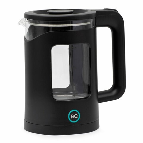 Чайник BQ (БИ-КЬЮ) KT2000G, 1,5 л, 1500 Вт, закрытый нагревательный элемент, стекло, черный, 86196739 457560 - фото 322646