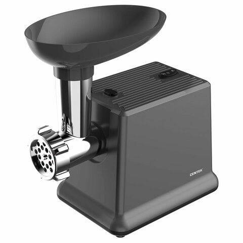Мясорубка CENTEK CT-1624, 2000 Вт, производительность 2 кг/мин, 4 насадки, реверс, черный 457583 - фото 322657