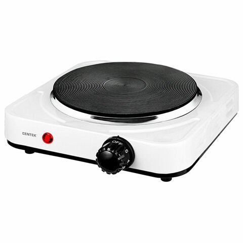 Настольная электрическая плита CENTEK CT-1506, 1000 Вт, 1 конфорка, 5 режимов нагрева, белая 457589 - фото 322661