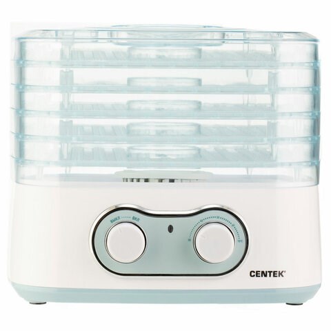 Сушилка для овощей CENTEK CT-1659, объём 5 л, 270 Вт, 5 поддонов, механическое управление, белая, CT-1659 White 457607 - фото 322679