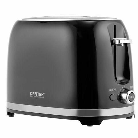 Тостер CENTEK CT-1432, 850 Вт, 2 тоста, 7 режимов, пластик, черный, CT-1432 BLACK 457613 - фото 322685