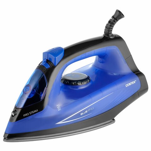 Утюг CENTEK CT-2360, 1600 Вт, антипригарное покрытие, антикапля, антинакипь, синий, CT-2360 BLUE 457617 - фото 322689