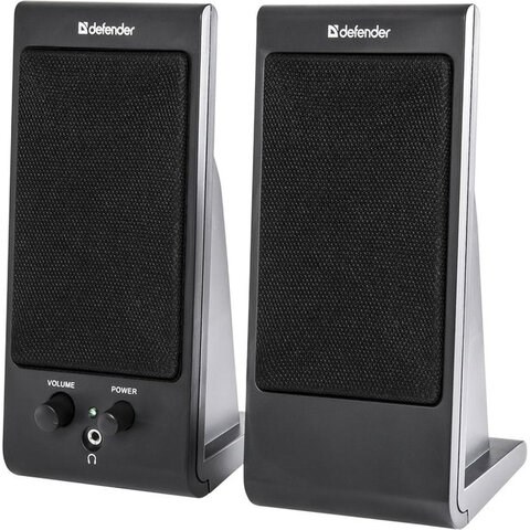 Колонки компьютерные DEFENDER SPK-165/170, 2.0, 2х2 W, пластик, черные, разъем для наушников, 65165 510479 - фото 322782