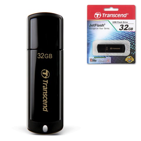 Флеш-диск 32 GB, TRANSCEND Jet Flash 350, USB 2.0, черный, TS32GJF350 510969 - фото 322787