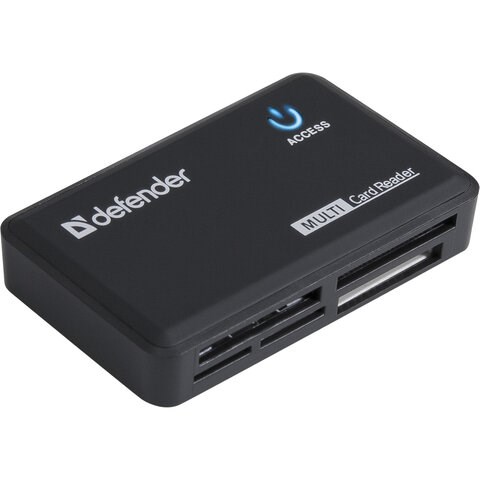 Картридер DEFENDER OPTIMUS USB 2.0, порты SD/MMC, TF, M2, MC, CF, XD, 83501 511271 - фото 322792