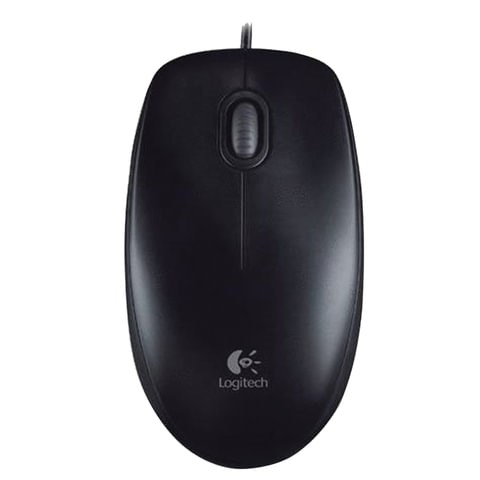 Мышь проводная LOGITECH B100, USB, 2 кнопки + 1 колесо-кнопка, оптическая, черная, 910-003357 511461 - фото 322810