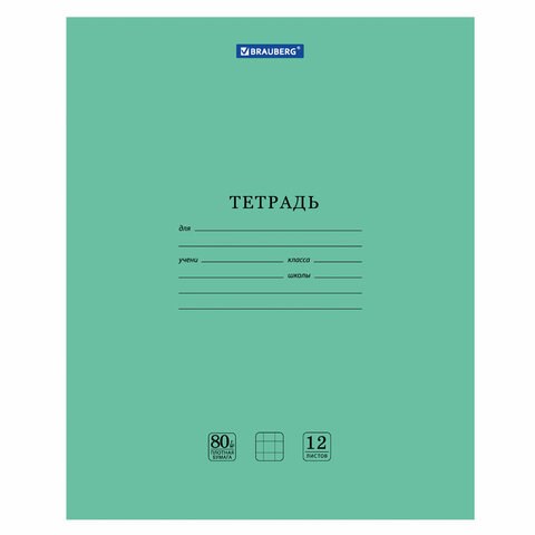 Тетрадь BRAUBERG EXTRA 12 л., клетка, плотная бумага 80 г/м2, обложка картон, 105706 105706 - фото 322934