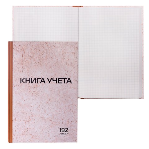 Книга учета 192 л., клетка, твердая, картон, типографский блок, А4 (200х290 мм), STAFF, 130181 130181 - фото 324758