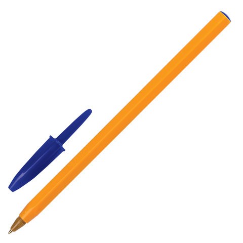 Ручка шариковая BIC Orange, СИНЯЯ, корпус оранжевый, узел 0,8 мм, линия письма 0,3 мм, 8099221 140057