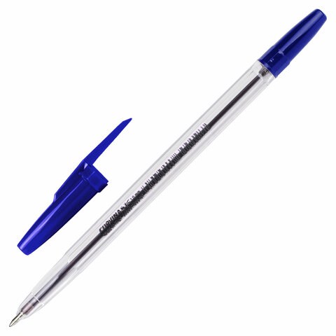 Ручка шариковая CORVINA 51 Classic, СИНЯЯ, корпус прозрачный, узел 1 мм, линия письма 0,7 мм, 40163/02 140300 - фото 324838