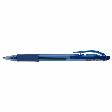 Ручка шариковая масляная автоматическая с грипом PENTEL (Япония) "Fine Line", СИНЯЯ, линия письма 0,27 мм, BK417-CN 142665 - фото 325111