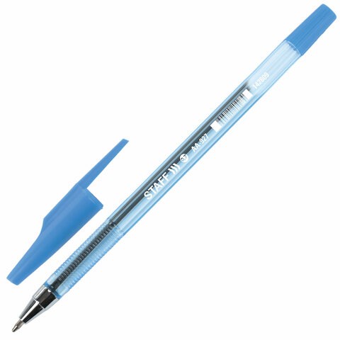 Ручка шариковая STAFF AA-927, СИНЯЯ, корпус тонированный, хромированные детали, 0,7 мм, линия 0,35 мм, 142809 142809 - фото 325150