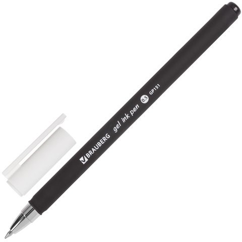 Ручка гелевая BRAUBERG Matt Gel, ЧЕРНАЯ, корпус soft-touch, узел 0,5 мм, линия 0,35 мм, 142944 142944 - фото 325172