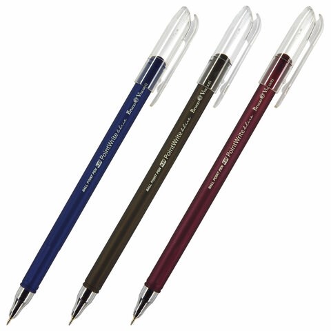 Ручка шариковая BRUNO VISCONTI PointWrite, СИНЯЯ, Original, корпус ассорти, линия письма 0,38 мм, 20-0210 143619 - фото 325345