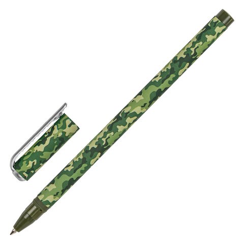 Ручка шариковая BRAUBERG SOFT TOUCH STICK KHAKI, СИНЯЯ, мягкое покрытие, узел 0,7 мм, 143703 143703 - фото 325376