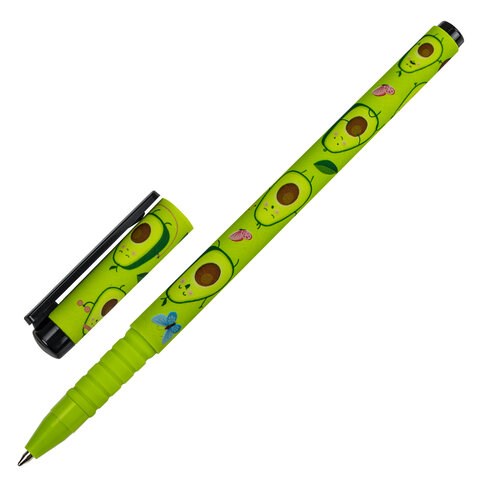 Ручка шариковая BRAUBERG SOFT TOUCH GRIP AVOCADO, СИНЯЯ, мягкое покрытие, узел 0,7 мм, 143716 143716 - фото 325389