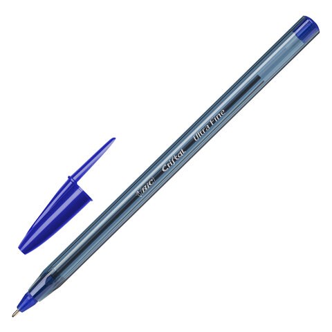 Ручка шариковая BIC "Cristal Exact", СИНЯЯ, корпус тонированный, узел 0,7 мм, линия письма 0,28 мм, 992605 143971 - фото 325553