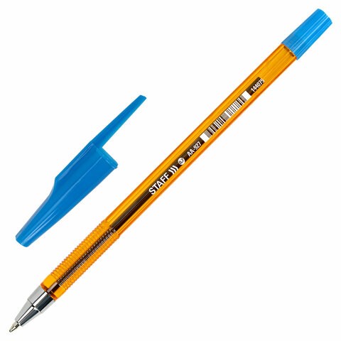 Ручка шариковая STAFF AA-927 ORANGE, СИНЯЯ, корпус тонированный оранжевый, узел 0,7 мм, линия письма 0,35 мм, 144075 144075 - фото 325589
