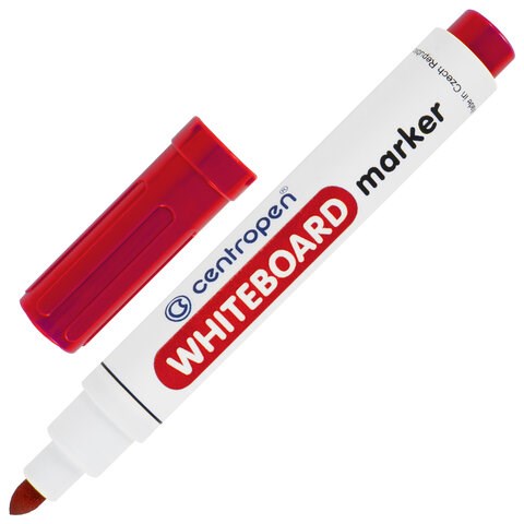 Маркер стираемый для белой доски КРАСНЫЙ, CENTROPEN "Dry-Wipe", 2,5 мм, 8559, 5 8559 0104 151108 - фото 325832