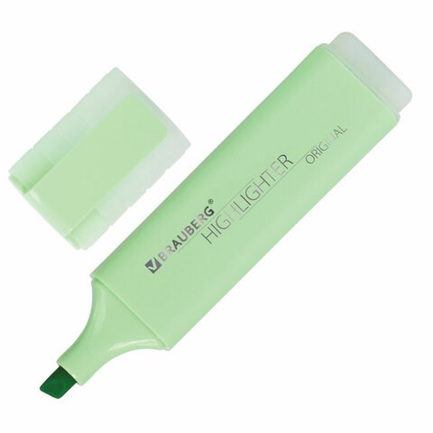Текстовыделитель BRAUBERG "ORIGINAL PASTEL", МЯТА, линия 1-5 мм, 151692 151692 - фото 325972