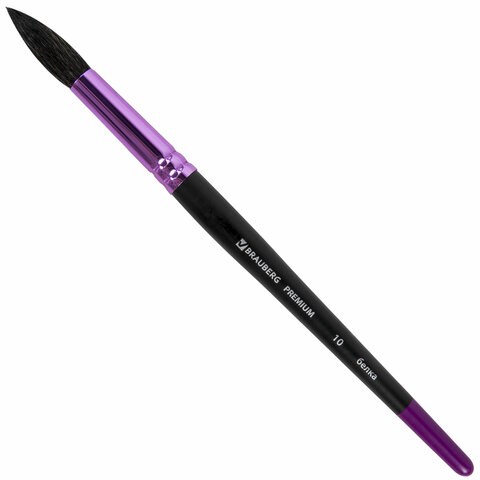 Кисть белка, круглая № 10, BRAUBERG PREMIUM, 200979 200979 - фото 327357