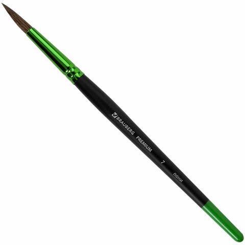 Кисть из ворса пони № 7, BRAUBERG PREMIUM, 200986 200986 - фото 327364
