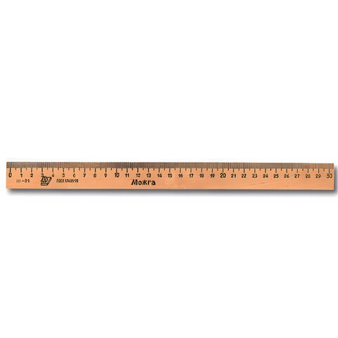 Линейка деревянная 30 см, ЛП-300, МОЖГА, С07, C07 210051 - фото 327460