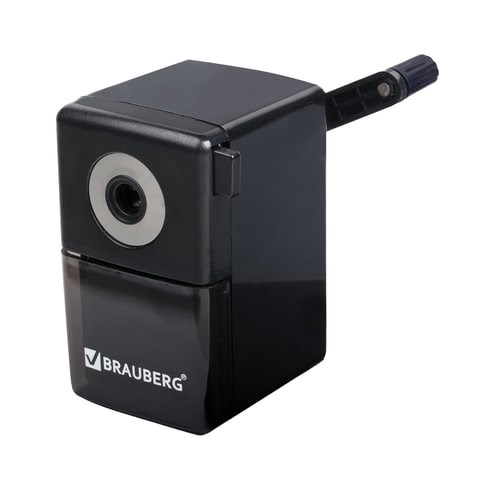 Точилка механическая BRAUBERG "BLACK JACK", крепление к столу, металлический механизм, цвет чёрный, 222516 222516 - фото 327829