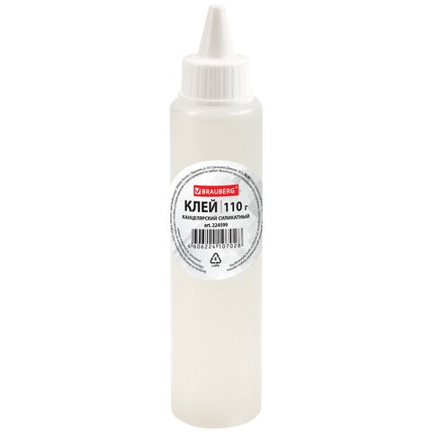 Клей канцелярский силикатный BRAUBERG Classic (для бумаги, картона) 110 г, 224599 224599 - фото 328006