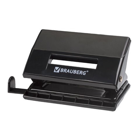 Дырокол BRAUBERG "Black Jack", до 10 листов, черный, 227795 227795 - фото 328371
