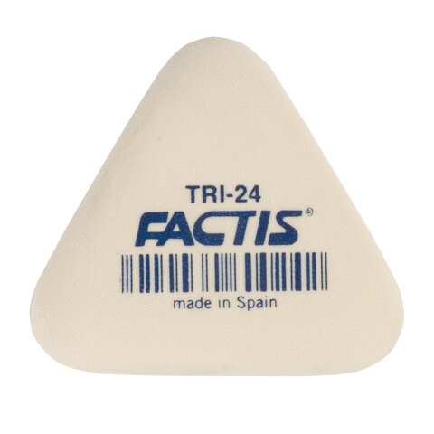 Ластик FACTIS TRI 24, 51х46х12 мм, белый, треугольный, мягкий, PMFTRI24 227988 - фото 328388