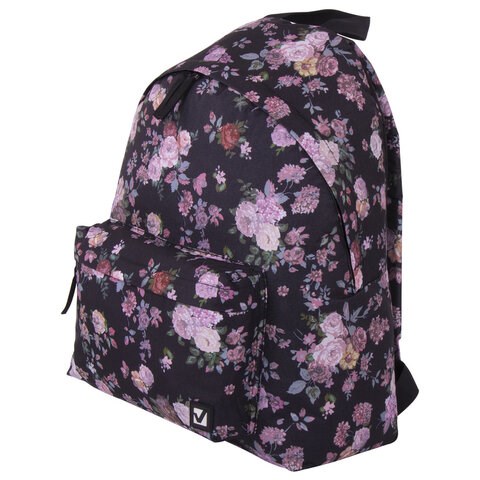 Рюкзак BRAUBERG СИТИ-ФОРМАТ универсальный, "Roses", разноцветный, 41х32х14 см, 228852 228852 - фото 328552